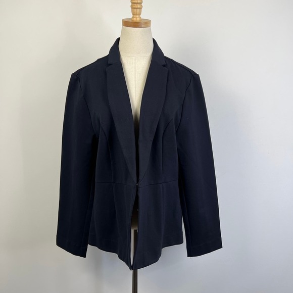 QUINCE Navy Ultra-Stretch Black Ponte Blazer NWT Size XS - Picture 9 of 13